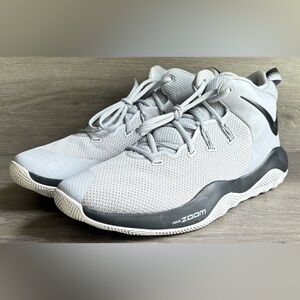 NIKE Mens ZOOM REV 2 TB Wolf Grey/Black Basketball Shoes Size 12.5 AJ7718-002